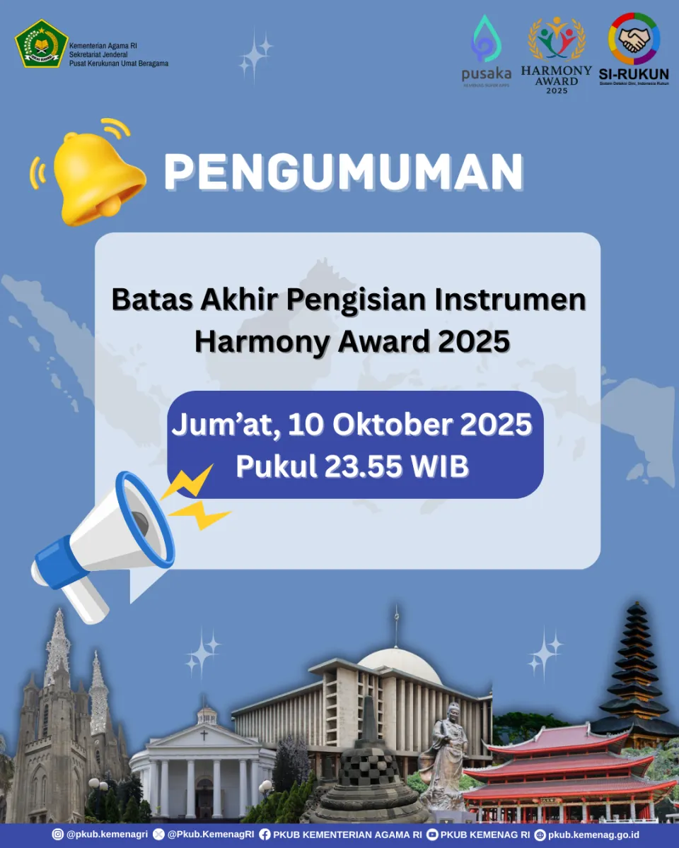 Hari Ini Batas Akhir Pengumpulan Dokumen Harmony Award 2025